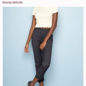 Brandy Melville: Tilden Pants - pinstriped pattern